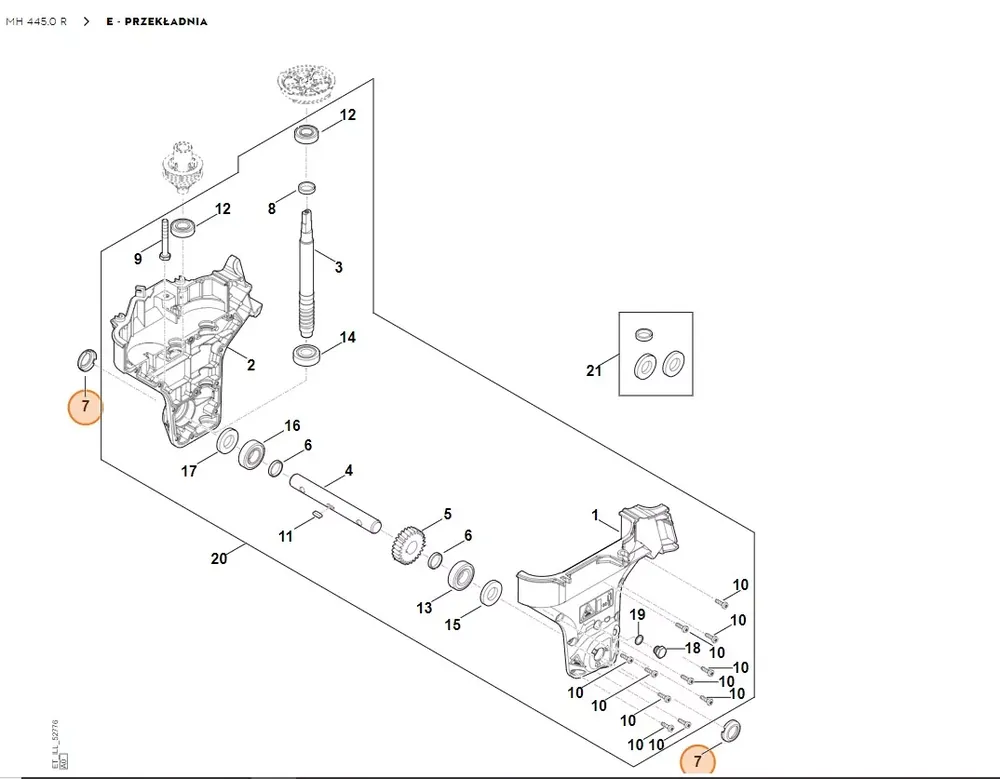Rabat - STIHL Glebogryzarka MH445.0 Osłona blaszana 6241 643 2701